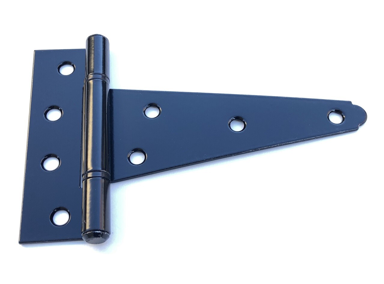Black 5" Heavy Duty Tee T Hinges for Fence Gate Barn Shed Door Wester
