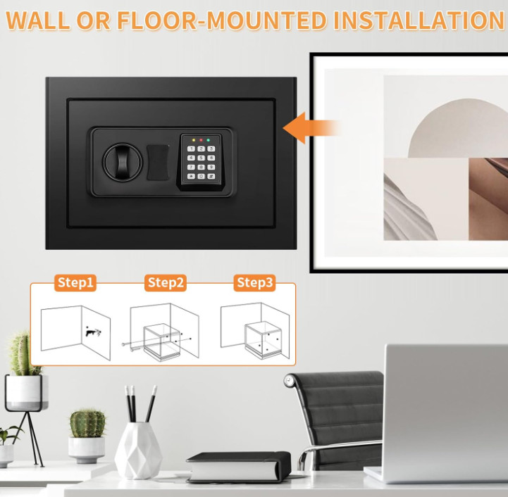 1.2 Cuft Fireproof Waterproof Home Safe Digital Keypad with Shelf