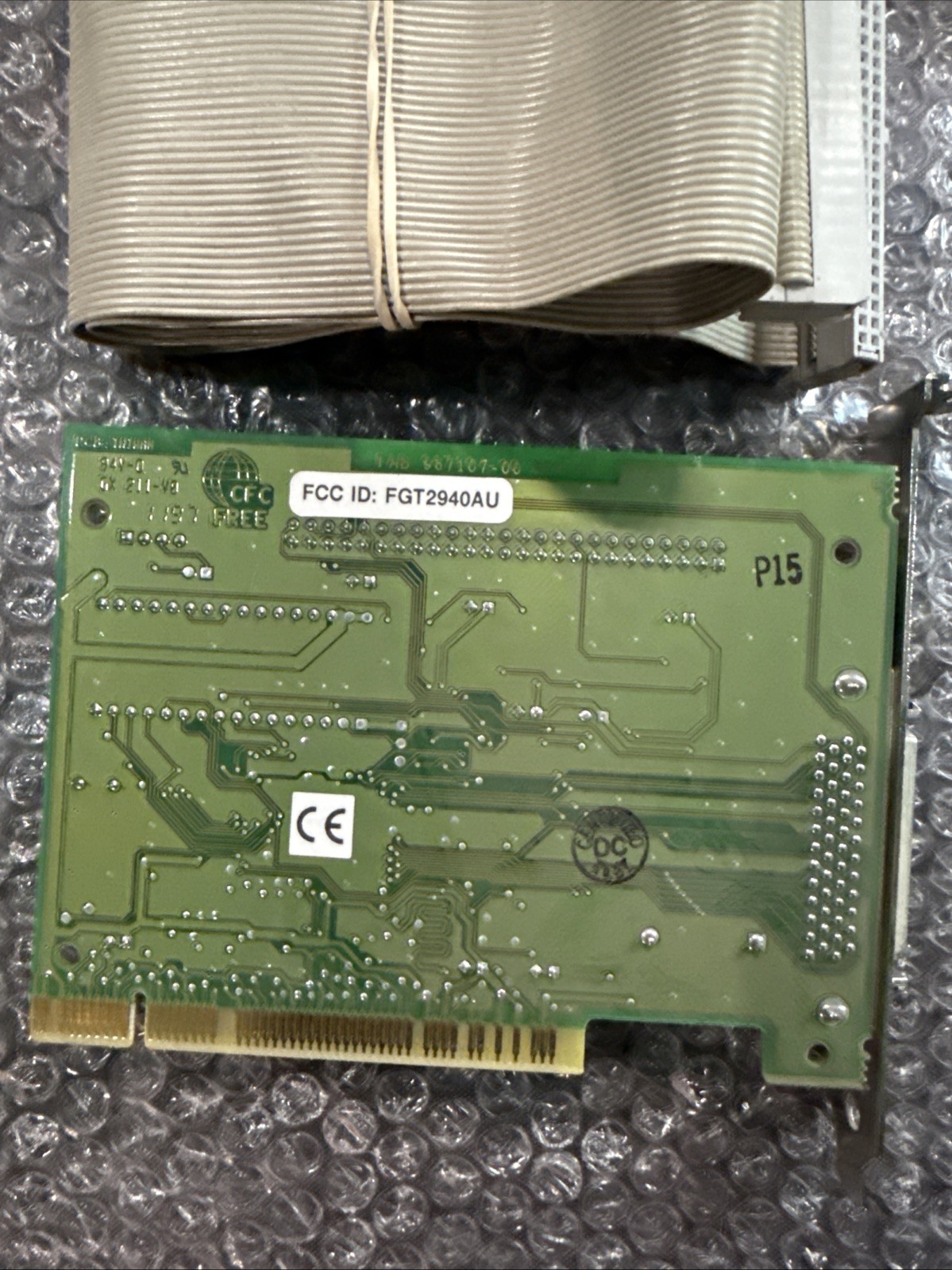 Adaptec AHA-2940AU 50pin PCI SCSI Controller Card with PC Ribbon Cable