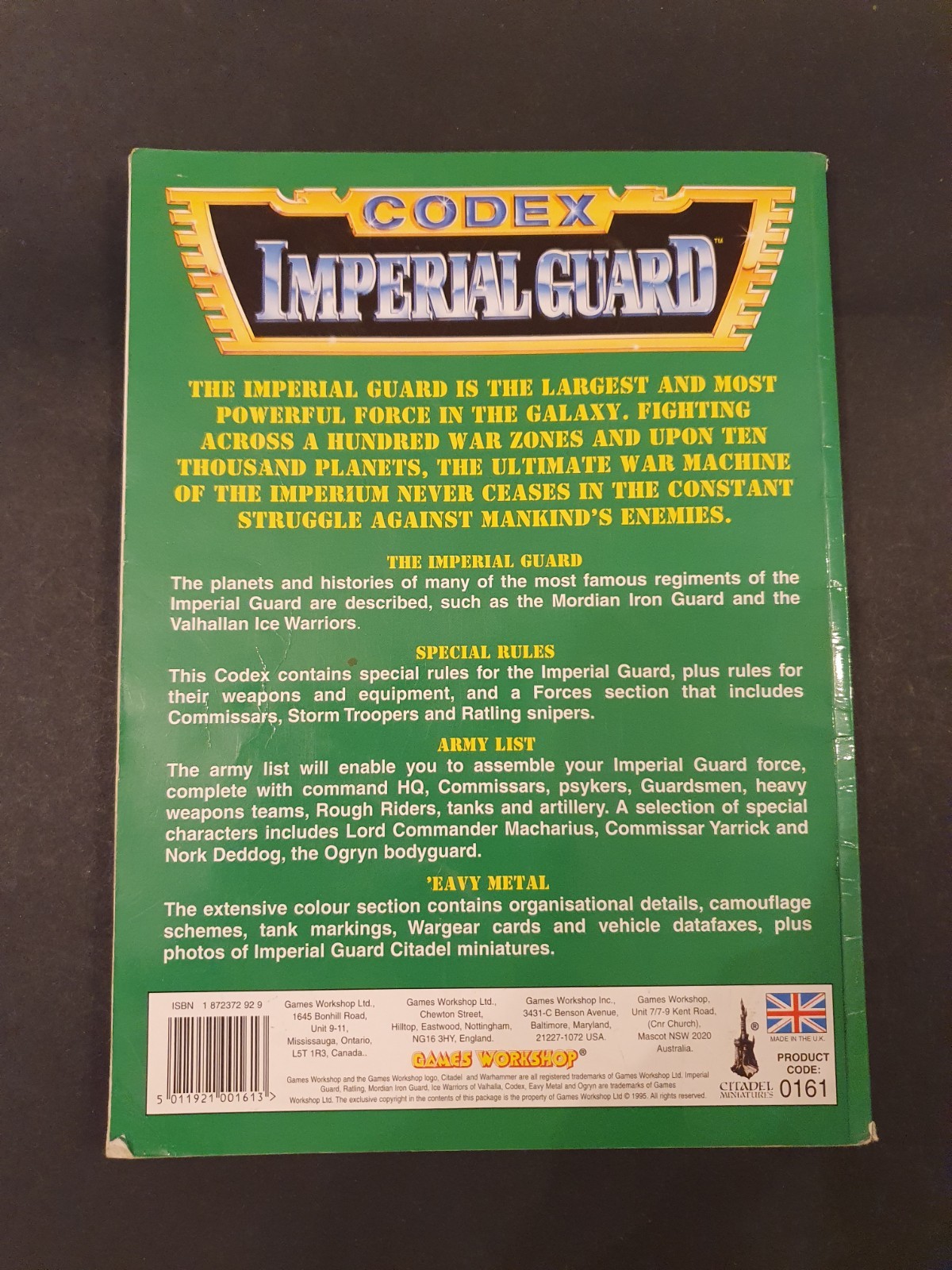 Imperial Guard Army Book / Codex - 2nd Edition - Warhammer Fantasy