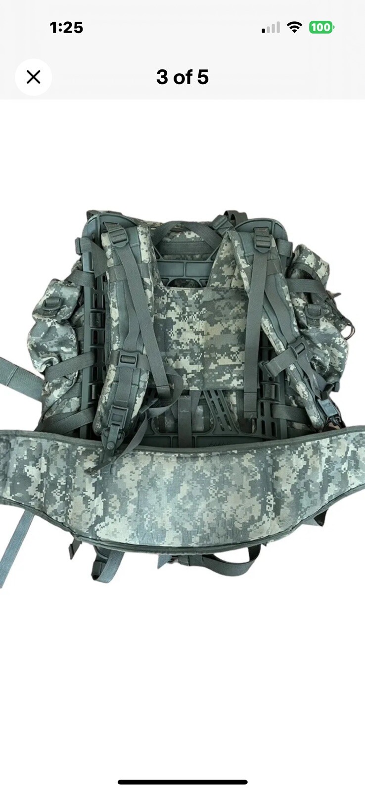 USGI Molle ACU Digital Camouflage Complete Rucksack System. NWOT