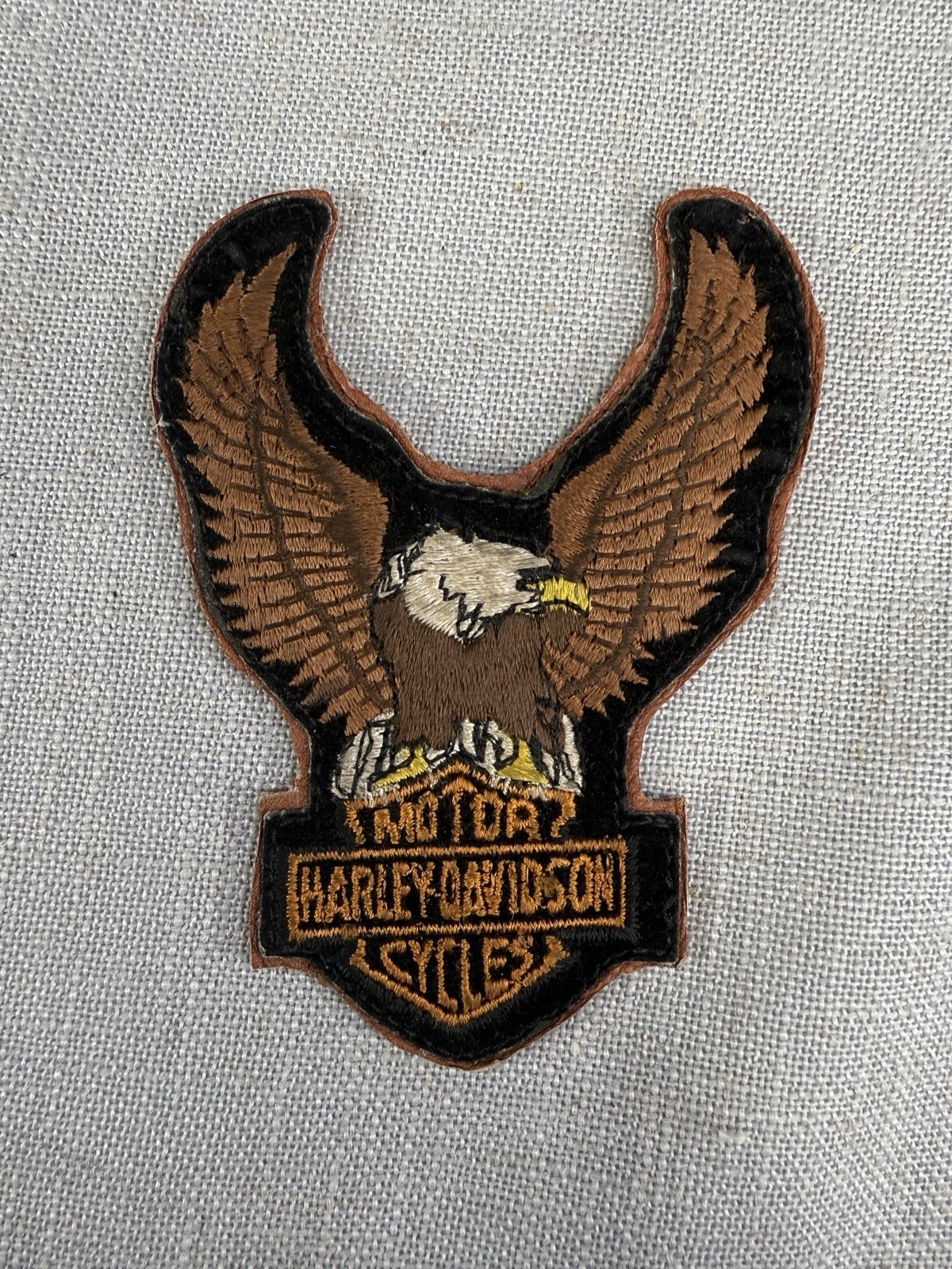 Vintage Harley Davidson Motorcycle Eagle Embroidered Sew On Vest Jacket Patch 5”