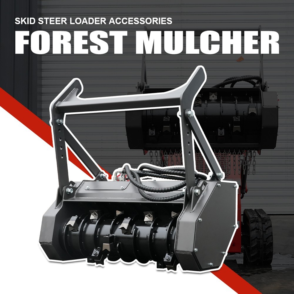 FREE SHIP HUAYEE Mulcher Forestry attachment for HY480C/D mini skid steer