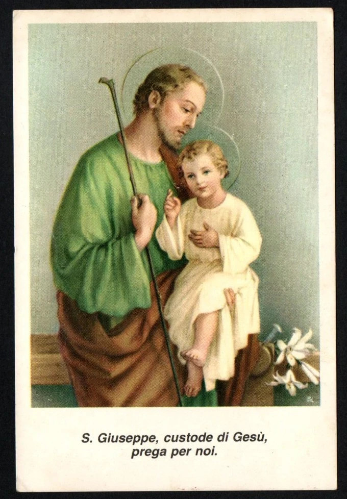 Holy card de San Jose santino image pieuses estampa