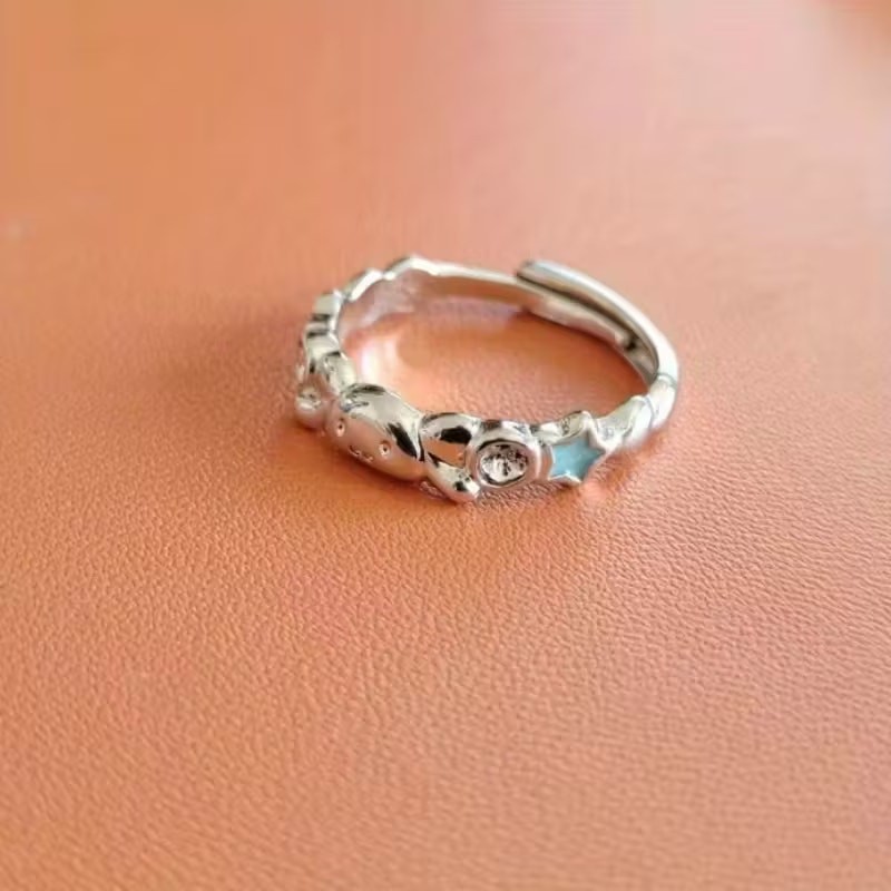 Sanrio Cinnamoroll Pastel Star Cute Dainty Adjustable Ring