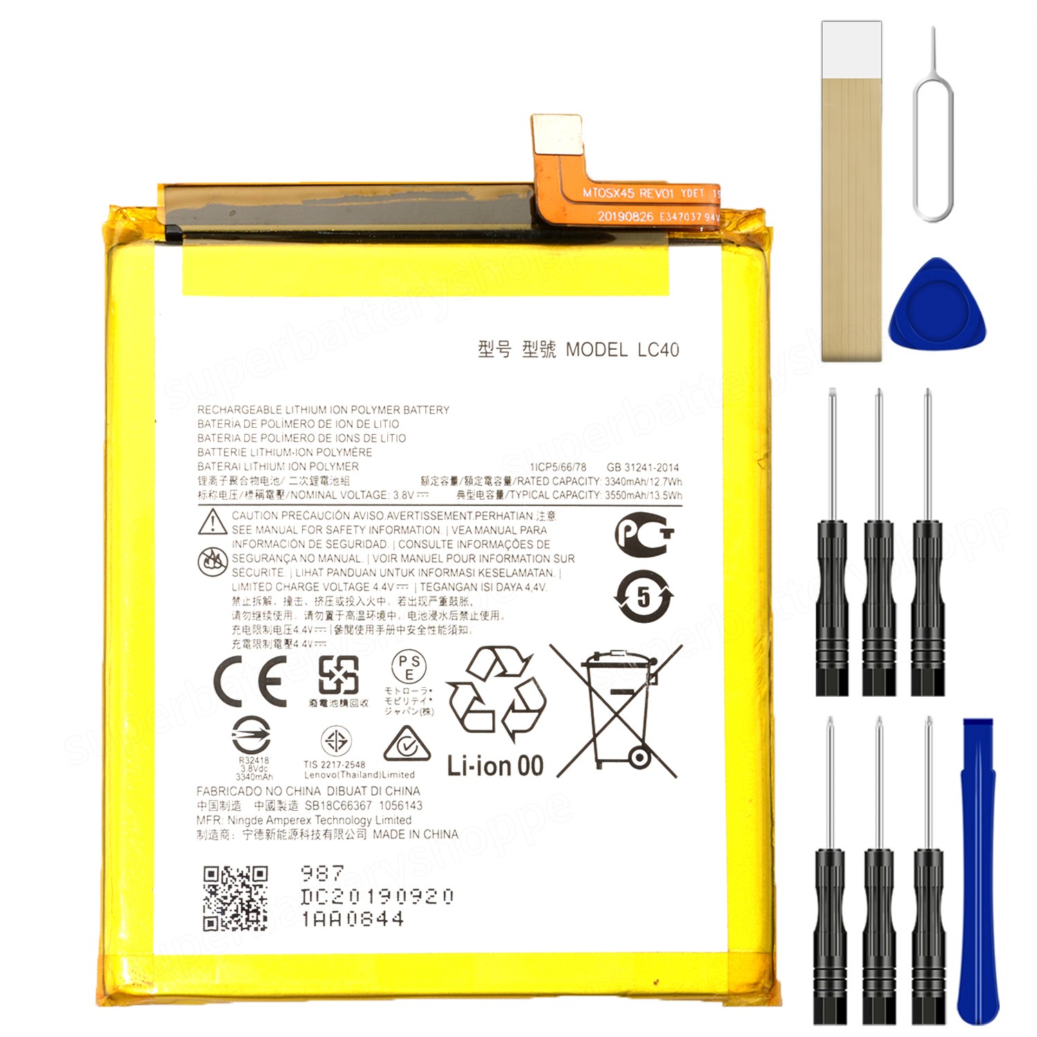 For Motorola Moto E (2020) XT2052-1 XT2052DL XT2052-2PP Battery LC40 3550mAh