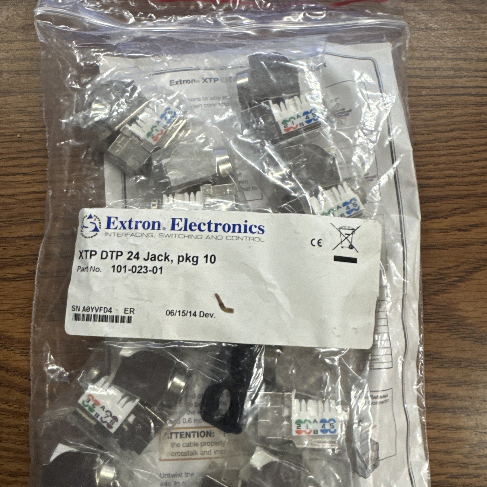 10pcs Extron XTP DTP 24 Punch Down Jack Bin7