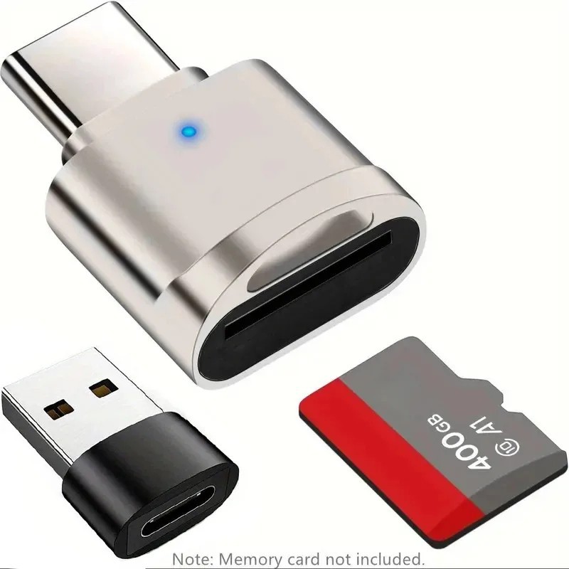 Type C TF SD Card Reader Zinc Alloy USB C Adapter Laptop MacBook Samsung Galaxy