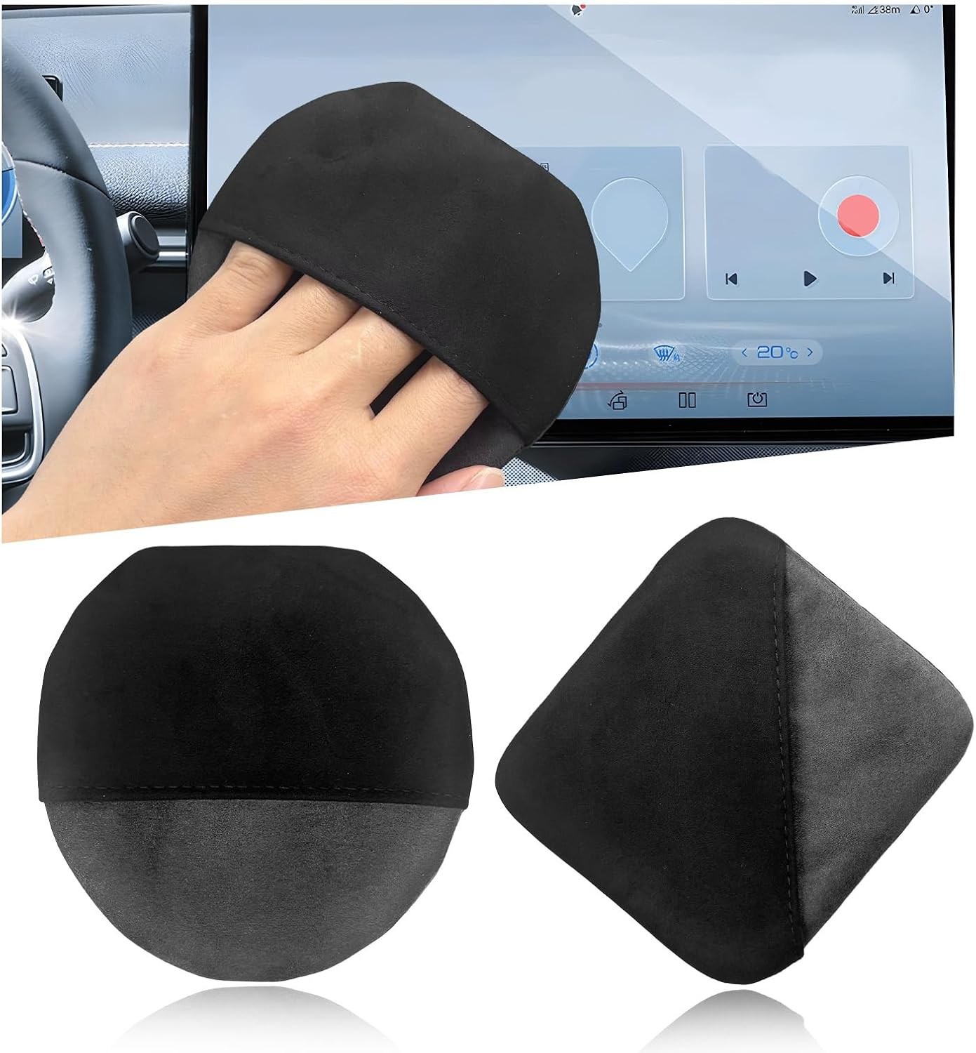 Car Screen Cleaner, Microfiber Auto Screen Cleaning Pad, Foldable Touch Screen C