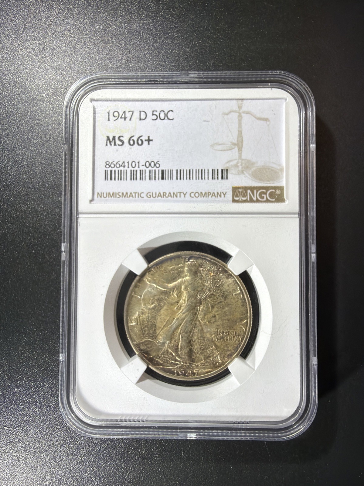 1947 D Walking Liberty NGC MS66+ Huge Jump In 67 90% Silver Type Coin High Grade