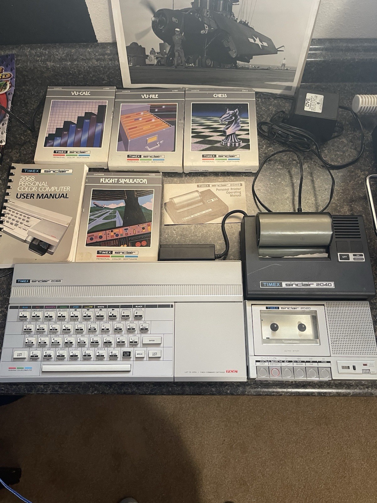 Vintage 1983 Timex Sinclair 2068 Computer, Program Recorder, Printer, & Others