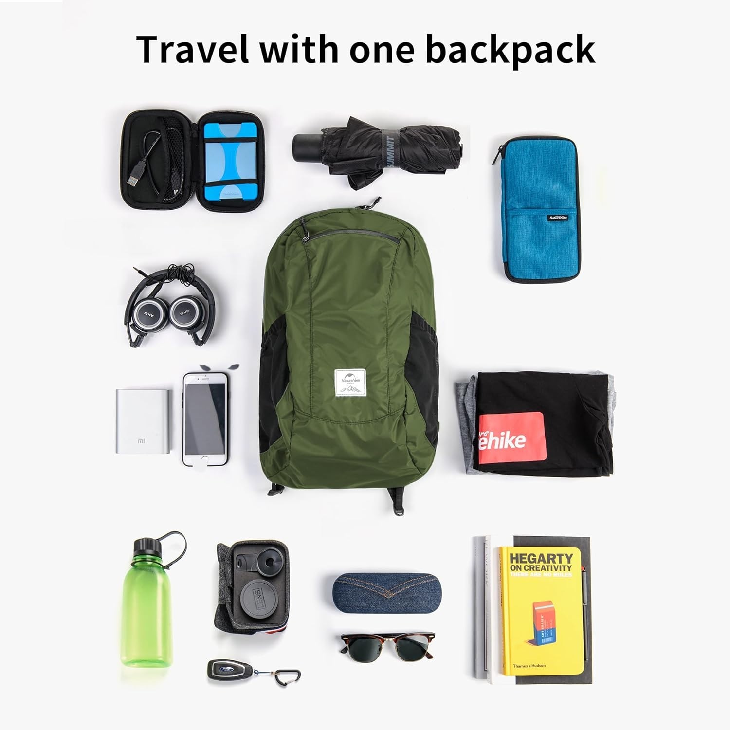 18L Lightweight Hiking Daypack, Waterproof Camping Packable Backpack Ultralig...