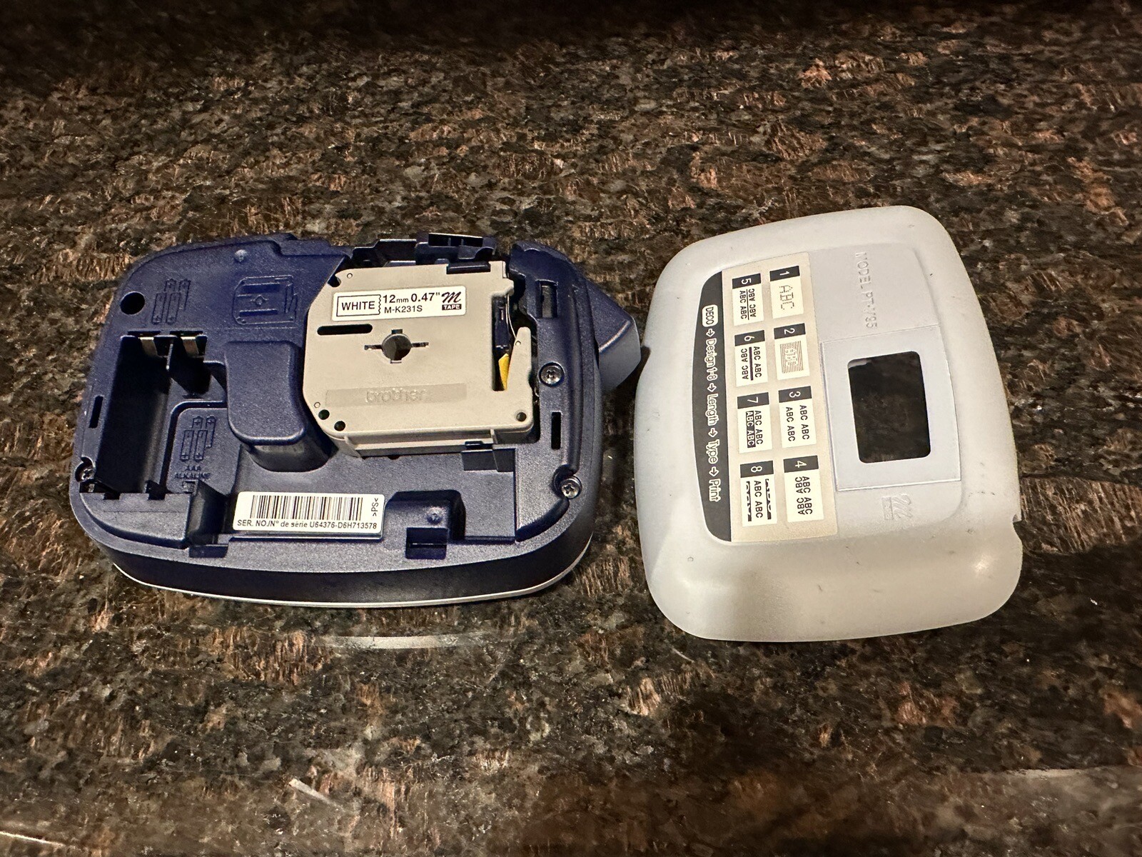 Brother P-Touch PT-M95 Handheld Label Maker Untested But Powers On