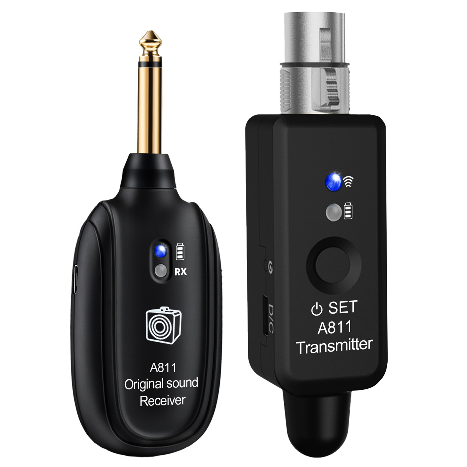 2.4GHz Wireless Microphone Converter XLR Transmitter Receiver Microphone System