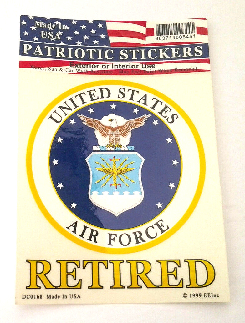 UNITED STATES AIR FORCE RETIRED (4") Military Window Decal DC0168 EE