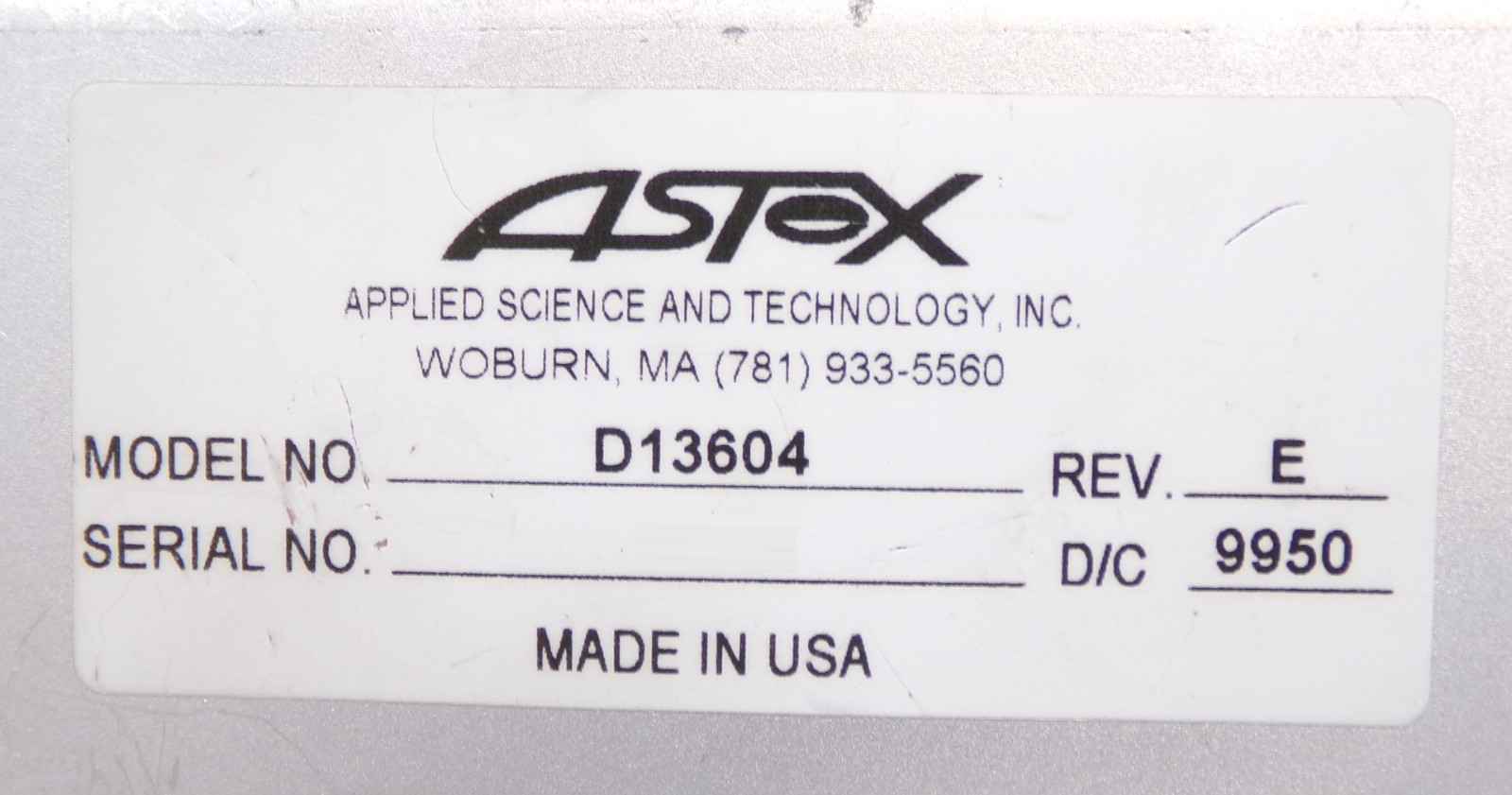 ASTeX D13604 HDP CVD Magnetron Tuner Waveguide Coupler Microwave RF Working