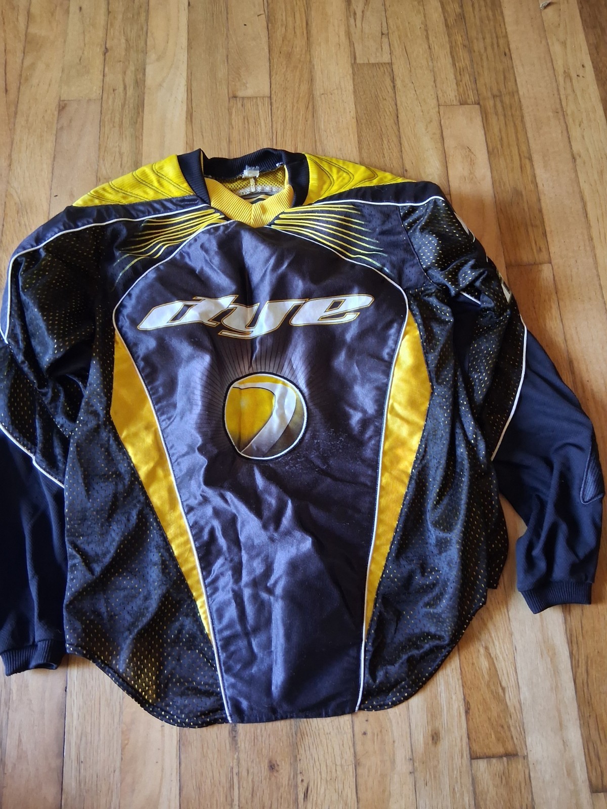 Dye C6 Paintball Jersey Sz Small Yellow Black Long Sleeve