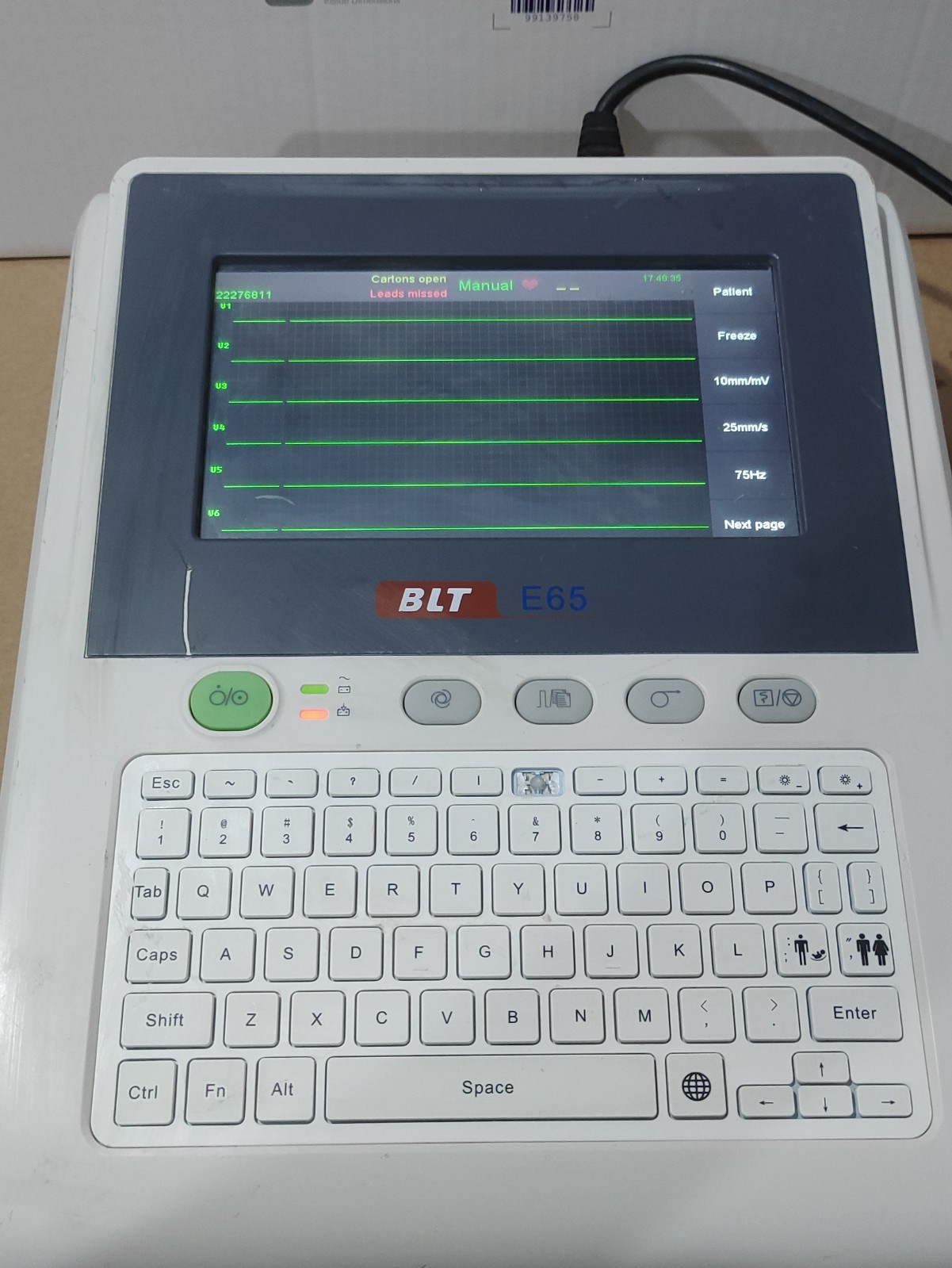 electrocardiograph Digital Biolight E65 ECG Machine 12 Channel ECG Machine