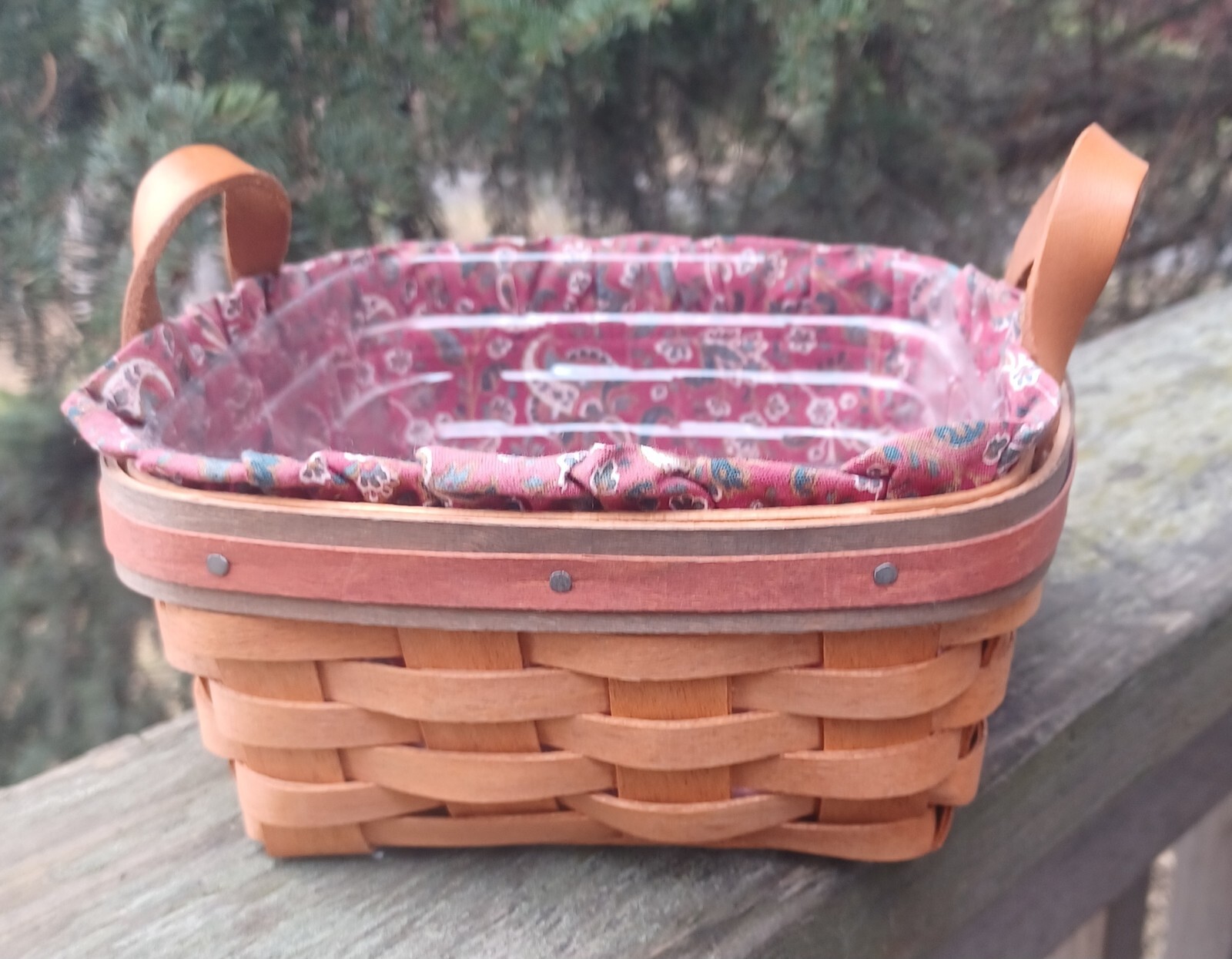 Vintage 1990 longaberger basket small 7x7x3 Ships Free in the USA