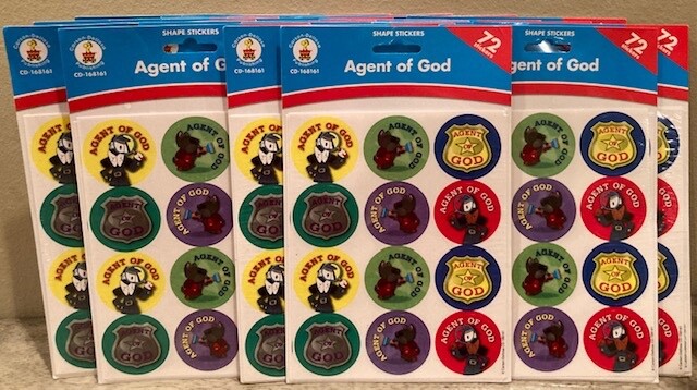 Lot of 17 Carson-Dellosa Agent of God Stickers (1,224 total stickers)