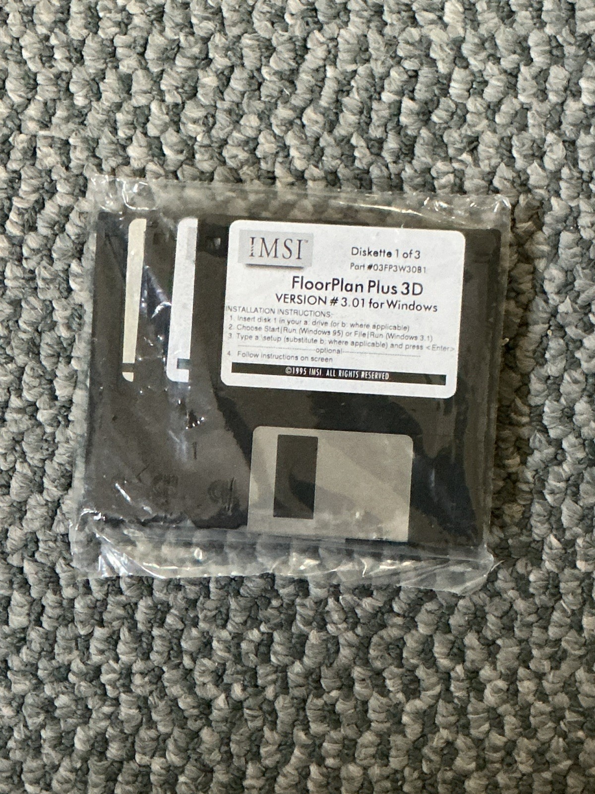 IMSI FloorPlan Plus 3D Garden Designer PC Software. CD’s & Floopy disk