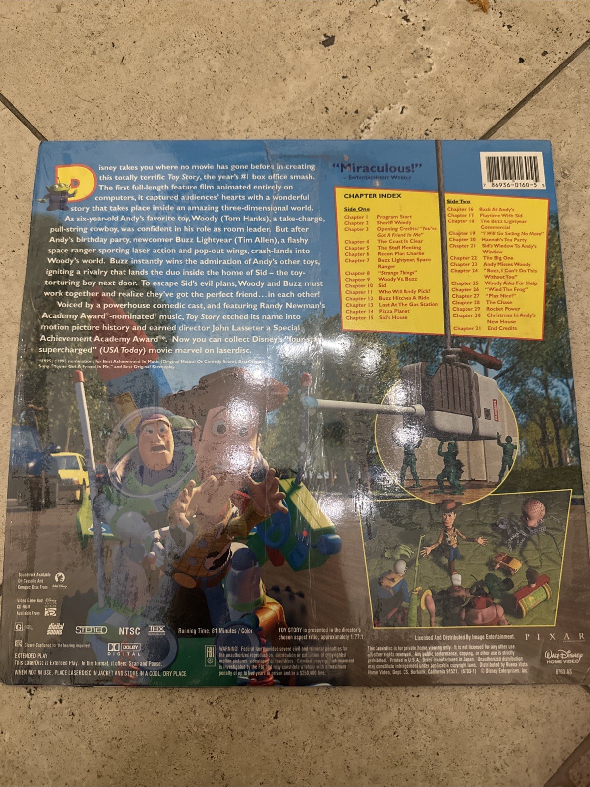 Toy Story, laserdisc still wrapped