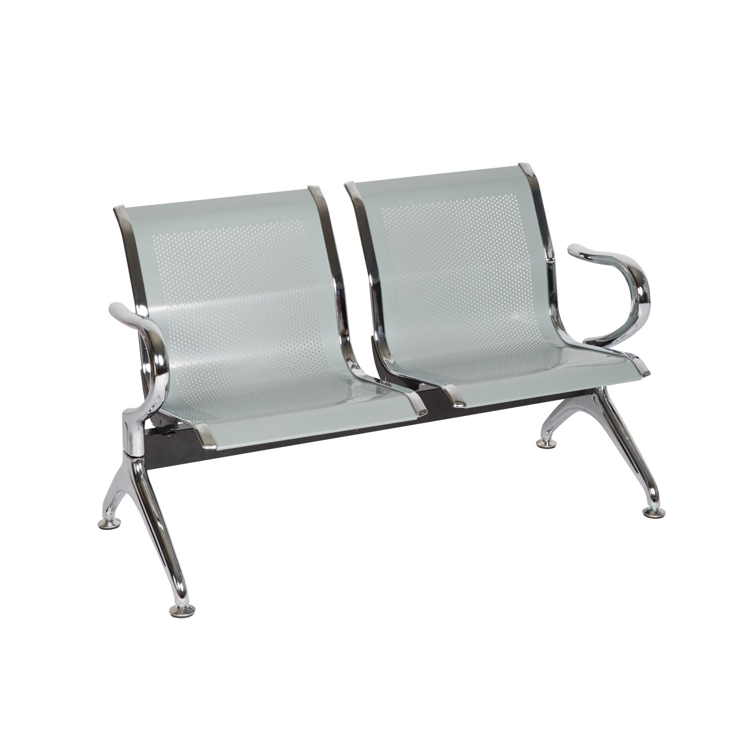 2 Seat Sliver Stainless Steel irport Hospital Bank Office Hallway Waiting Chair