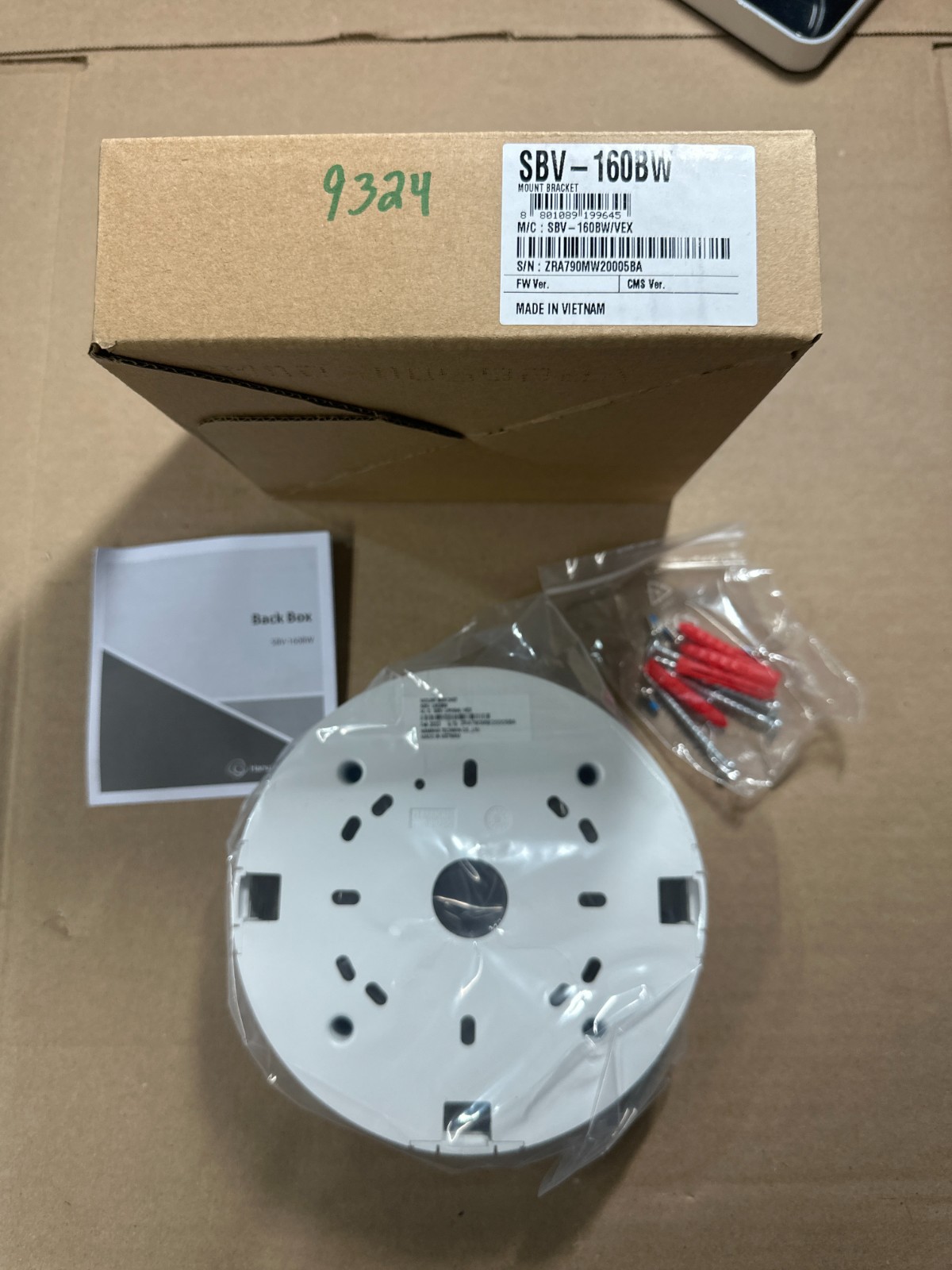 SBV-160BW MOUNT BRACKET