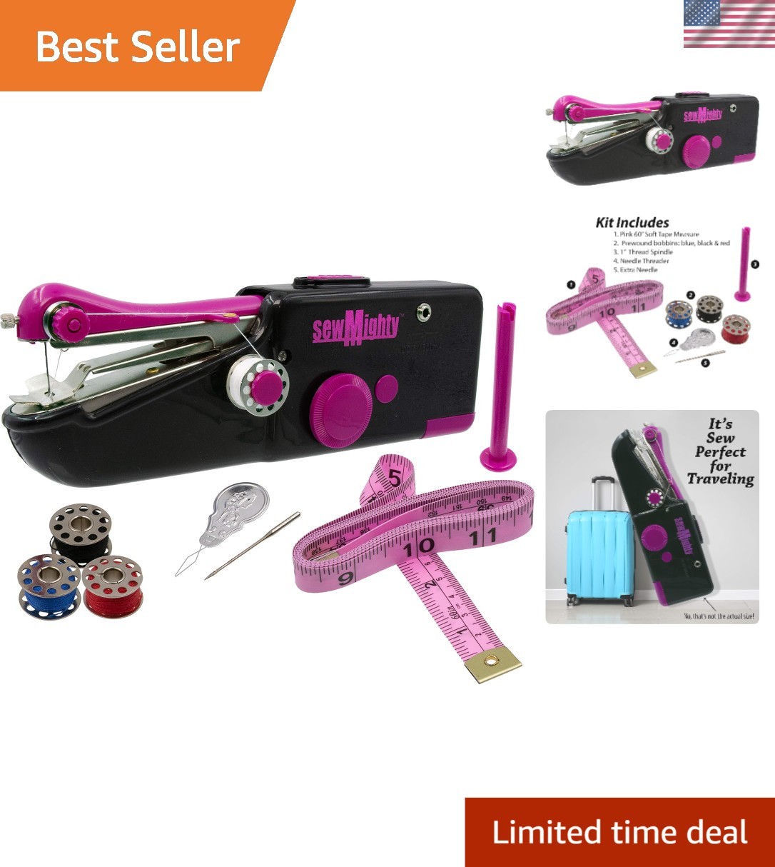 Lightweight and Portable Handheld Sewing Machine for Quick Fixes and Crafts