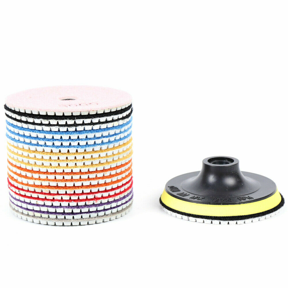 19 Piece 4 Inch Diamond Polishing Pads Sanding Tools For Stone Concrete Tile