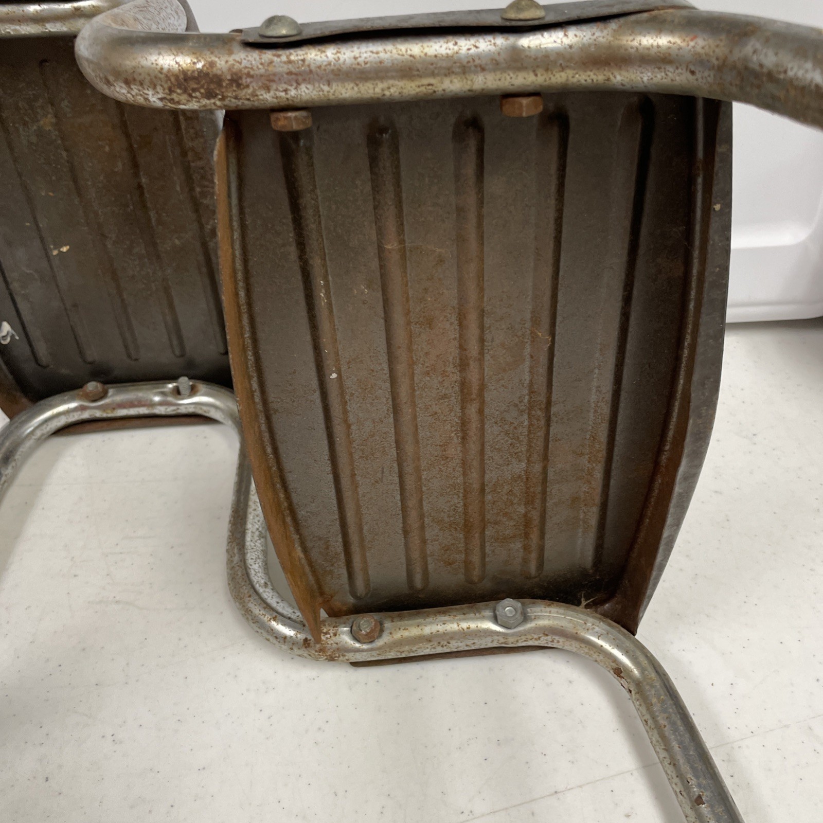 Griswold Two Step Stool Vintage Rusty Primitive Missing Nonskid Rubber ￼
