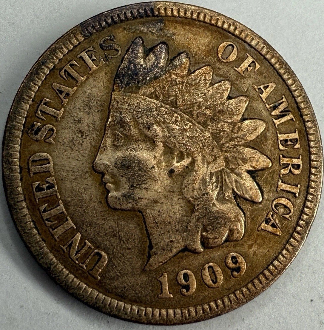 1909 Indian Head Cent Exact Coin Imaged #IND1072