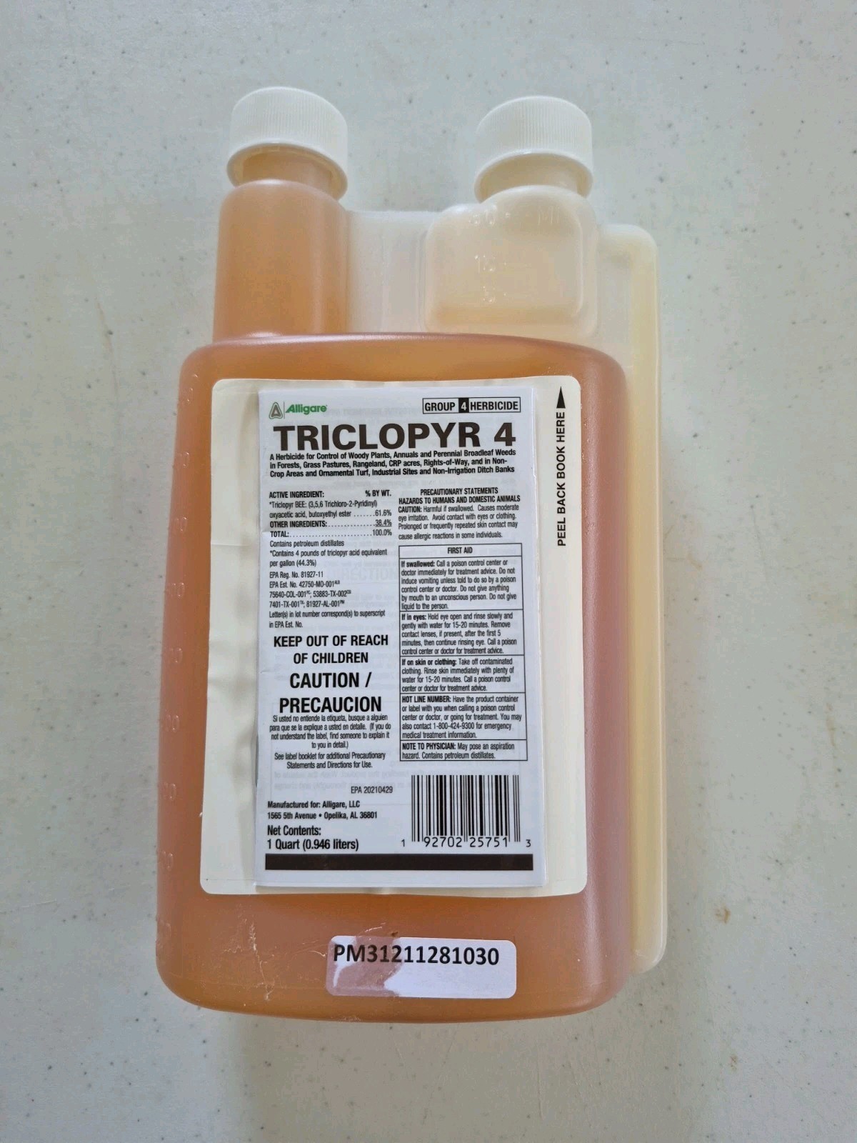 Triclopyr 4 Herbicide - 1 Quart (Replaces Remedy Ultra and Garlon 4 Herbicide)
