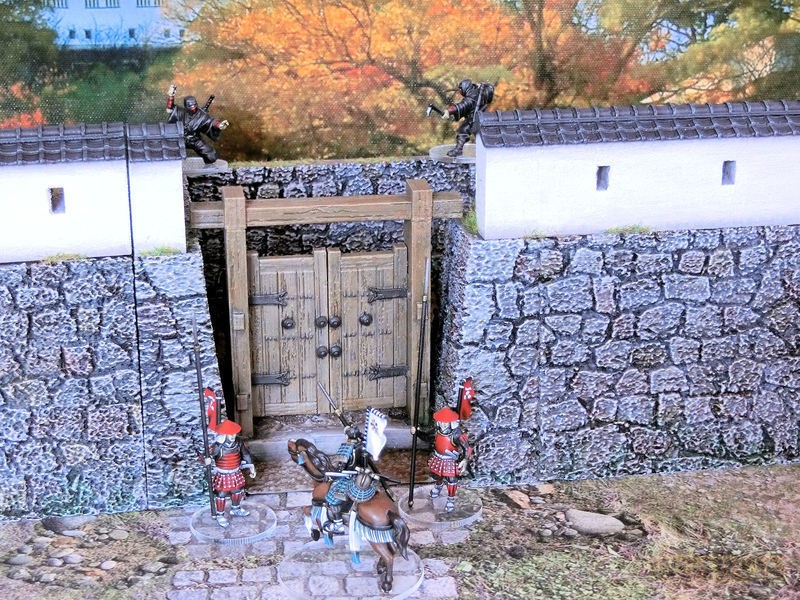 Japanese Samurai Castle Wall Stair Entrance  28mm Terrain  Wargaming Scenery