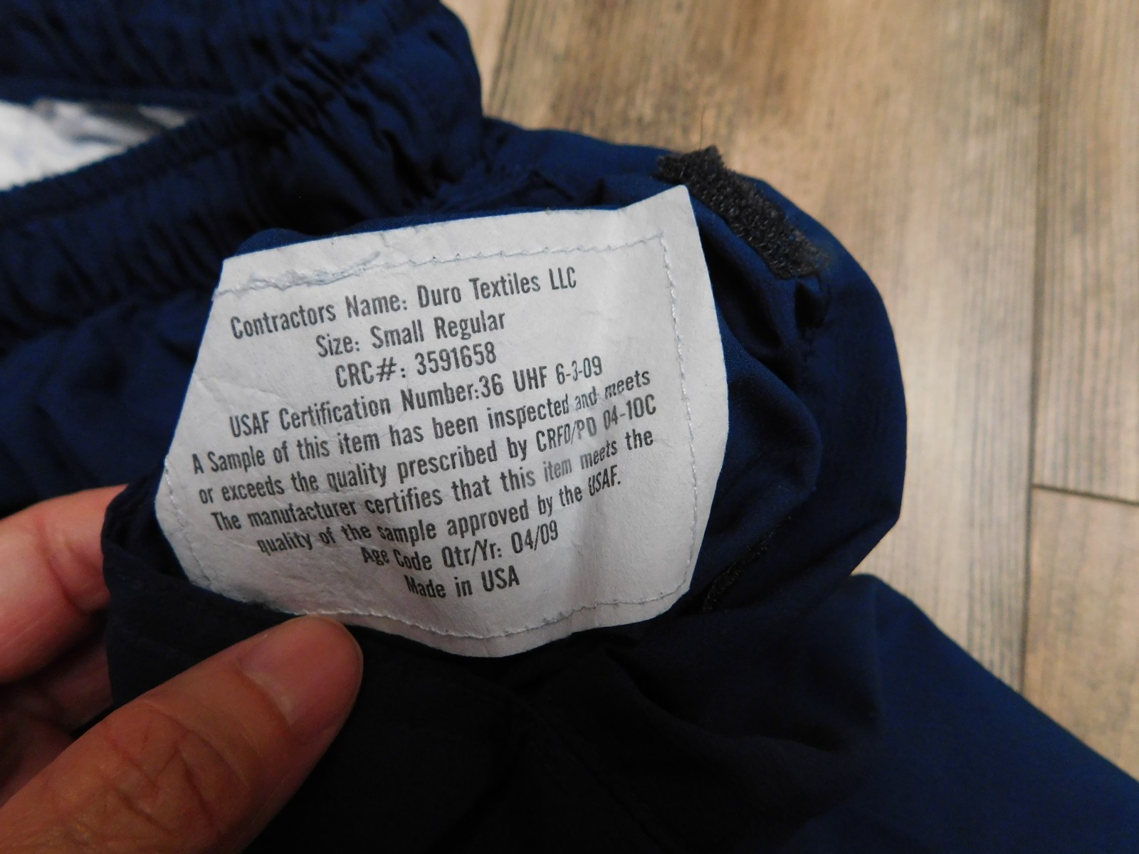US AIR FORCE IPTU PANTS SIZE SMALL - REGULAR