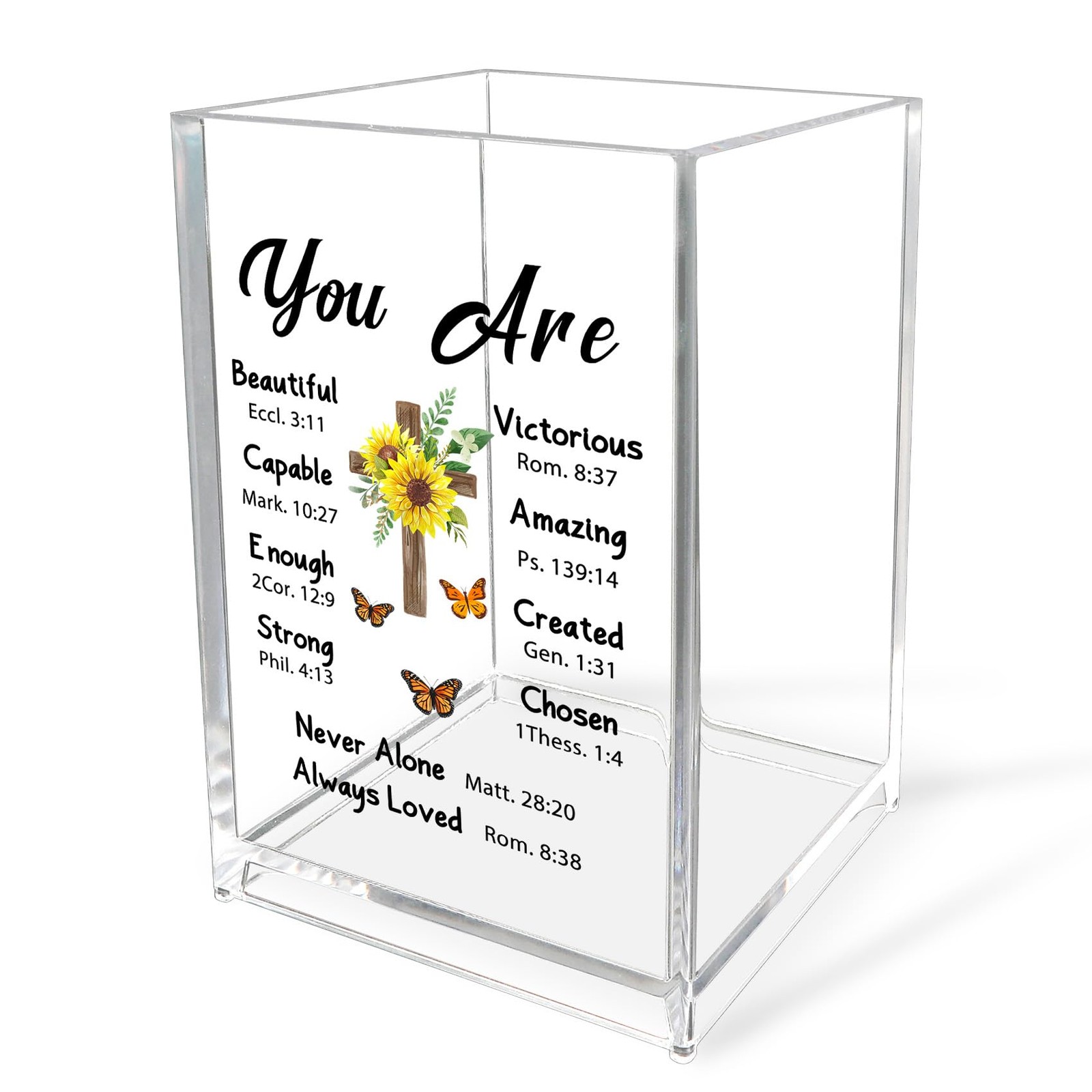 Christian Gifts Religious for Women Friend Acrylic Bookmark Holder Pen Pencil...
