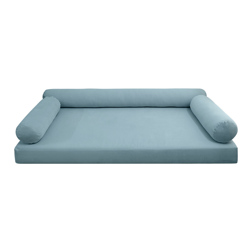 Model V6 Twin Velvet Knife Edge Indoor Daybed Mattress Pillow Complete Set AD355