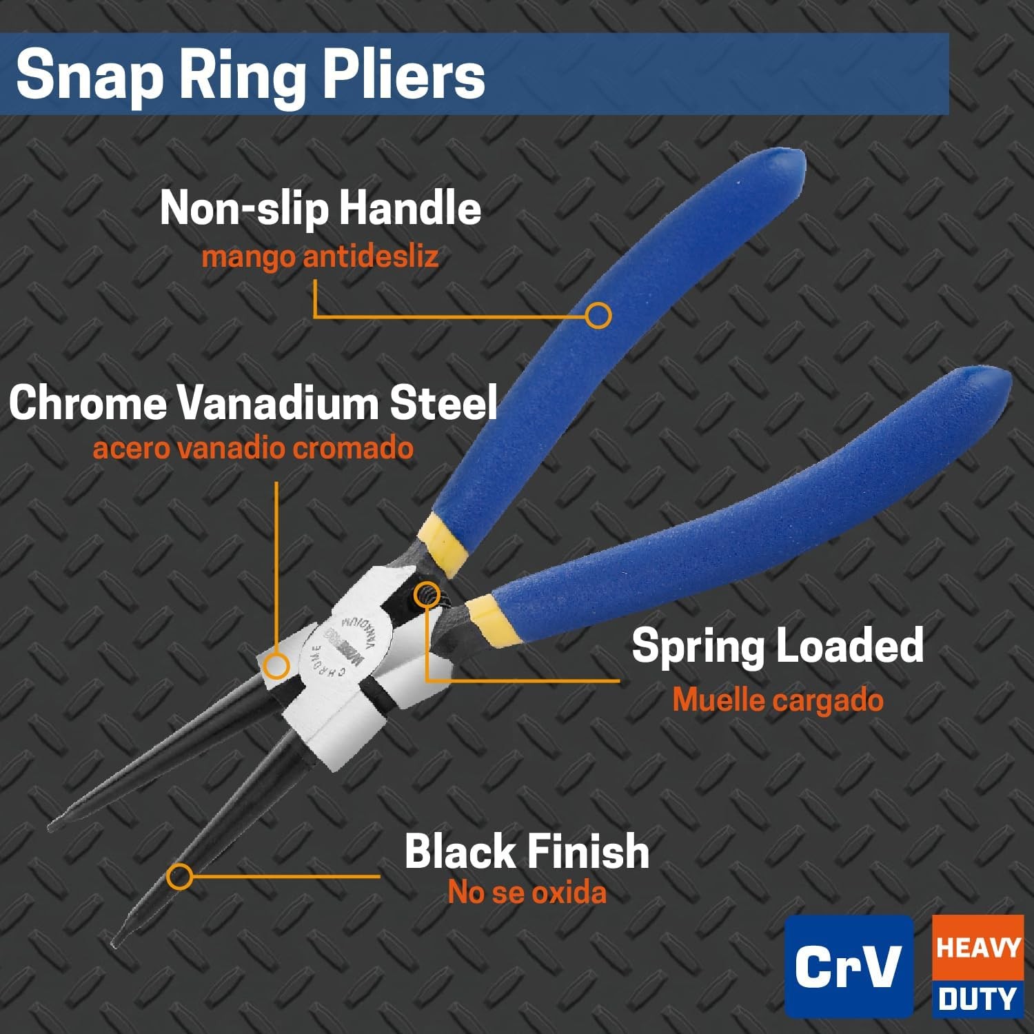 7 Inch Snap Ring Pliers Straight Jaw Circlip Tool