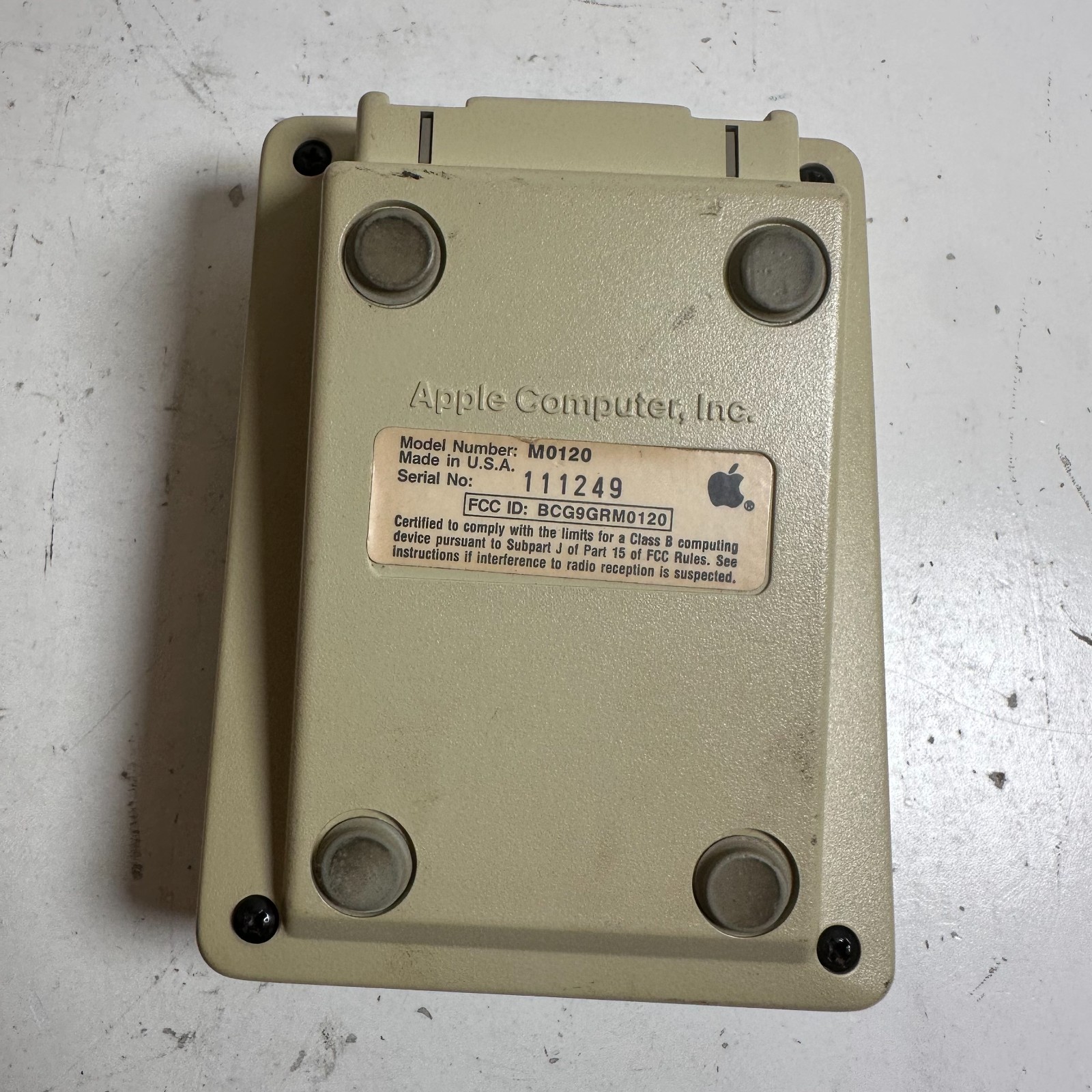 Vintage Apple Macintosh M0120 Beige RJ11 Connectors Computers Numeric Keypad