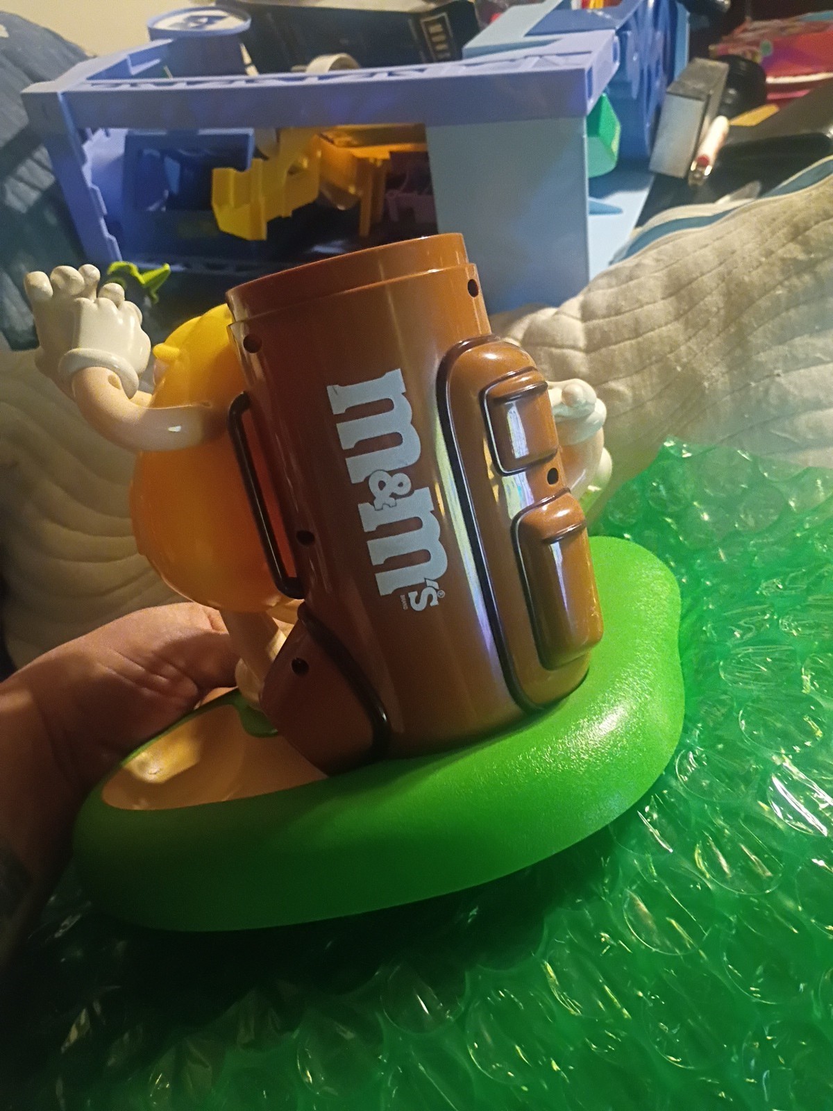 Vintage M&Ms Dispenser Red and Yellow Candy