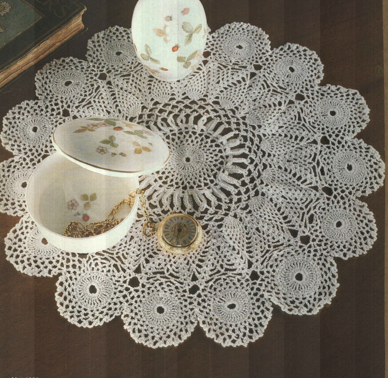 MEADOW LACE DOILY 13 1/2" HOME DECOR CROCHET PATTERN INSTRUCTIONS
