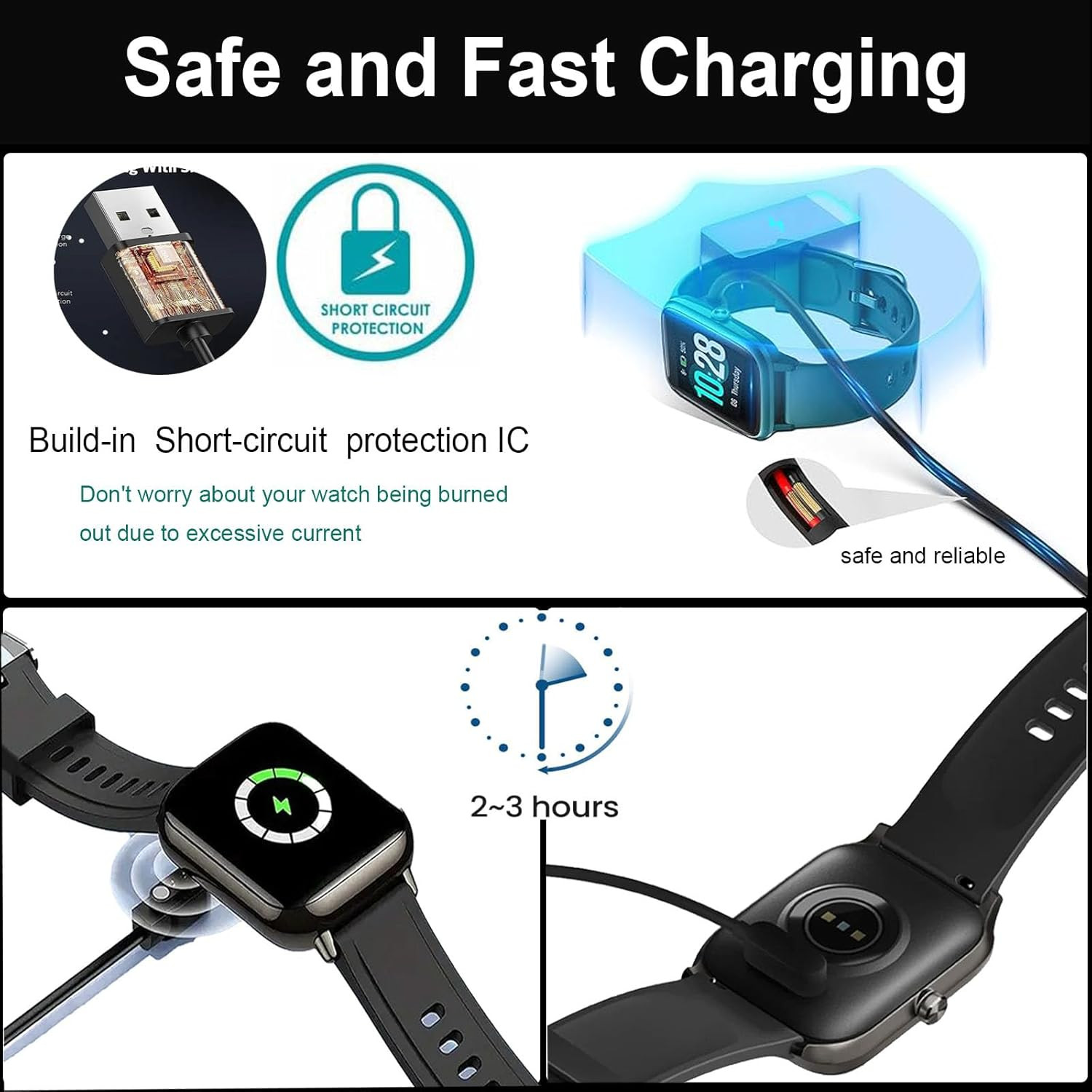Compatible for Itouch Air 5 Smart Watch Charger, 2-Pack [Model a + Model B,Only