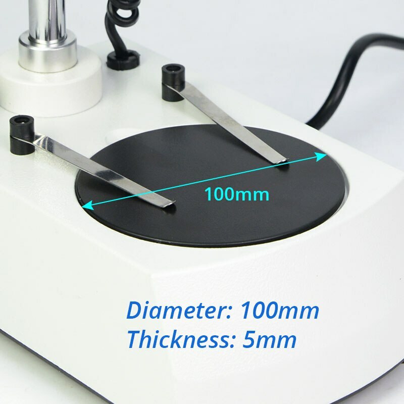 Stereo Microscope Bottom Plastic Round Stage Plate Black White Working Board