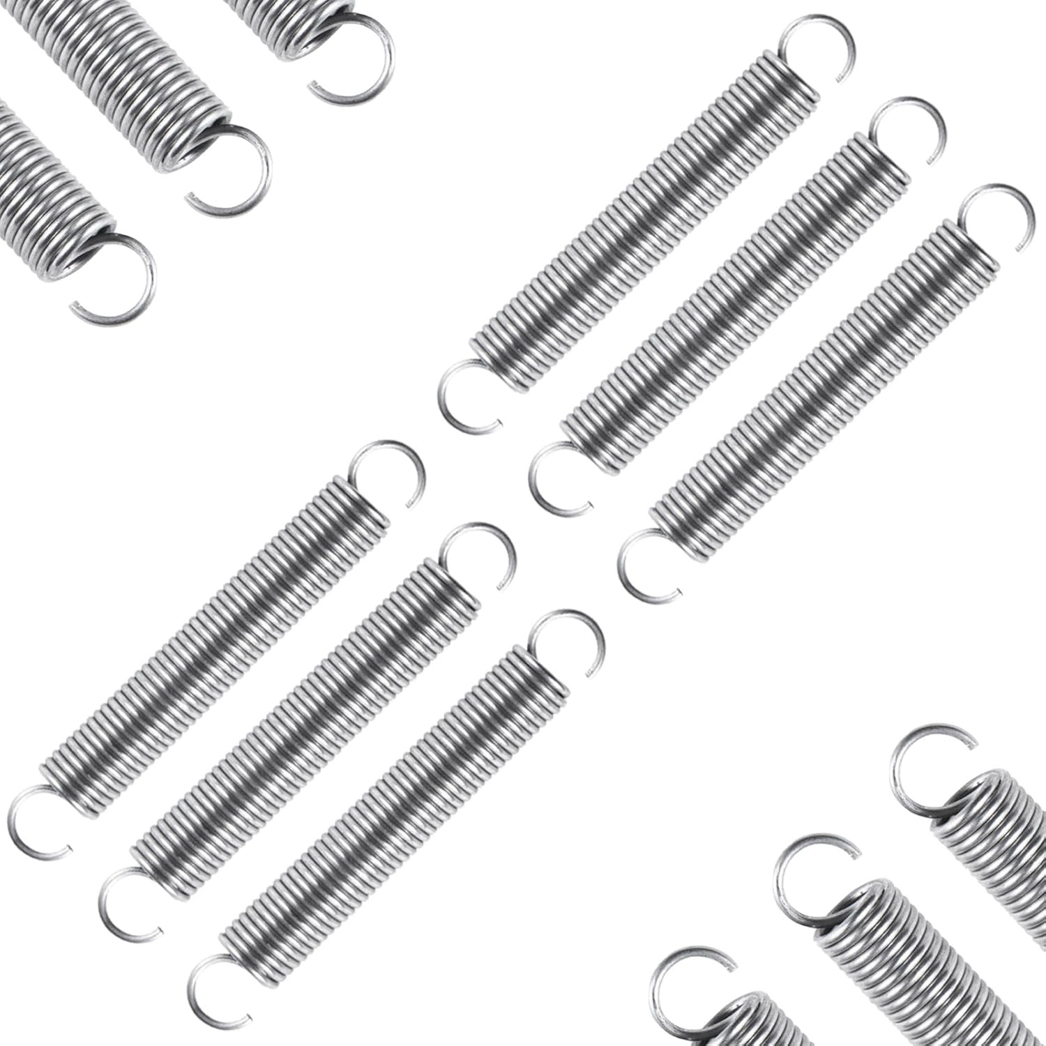 6Pcs Extension Springs,0.047"X0.4"X2.76" 304 Stainless Steel Extension Springs w