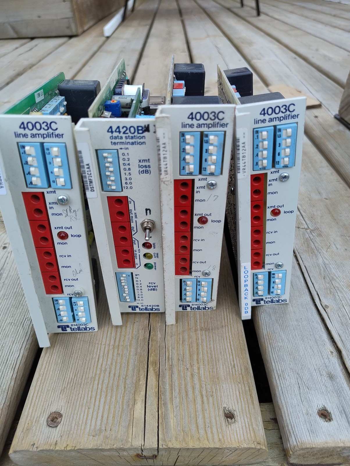 Lot of 4 tellabs Line Amplifier 4003C w Loopback