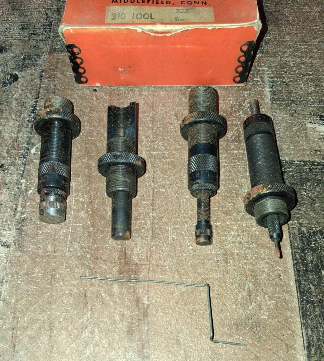 Vintage Lyman 310 222 Remington Reloading Die Set w/ Box 4 Pcs Please Read