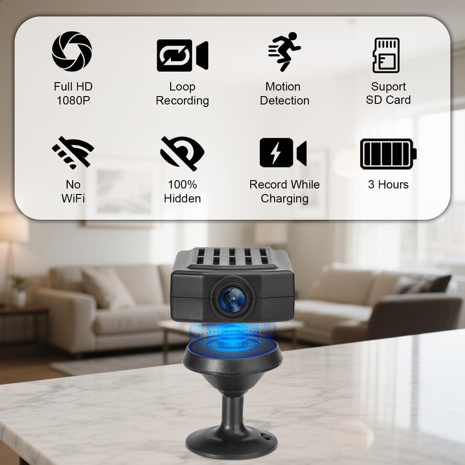 ducgqc small camera 64gb cam 1080dp video camera for secuity motion detect