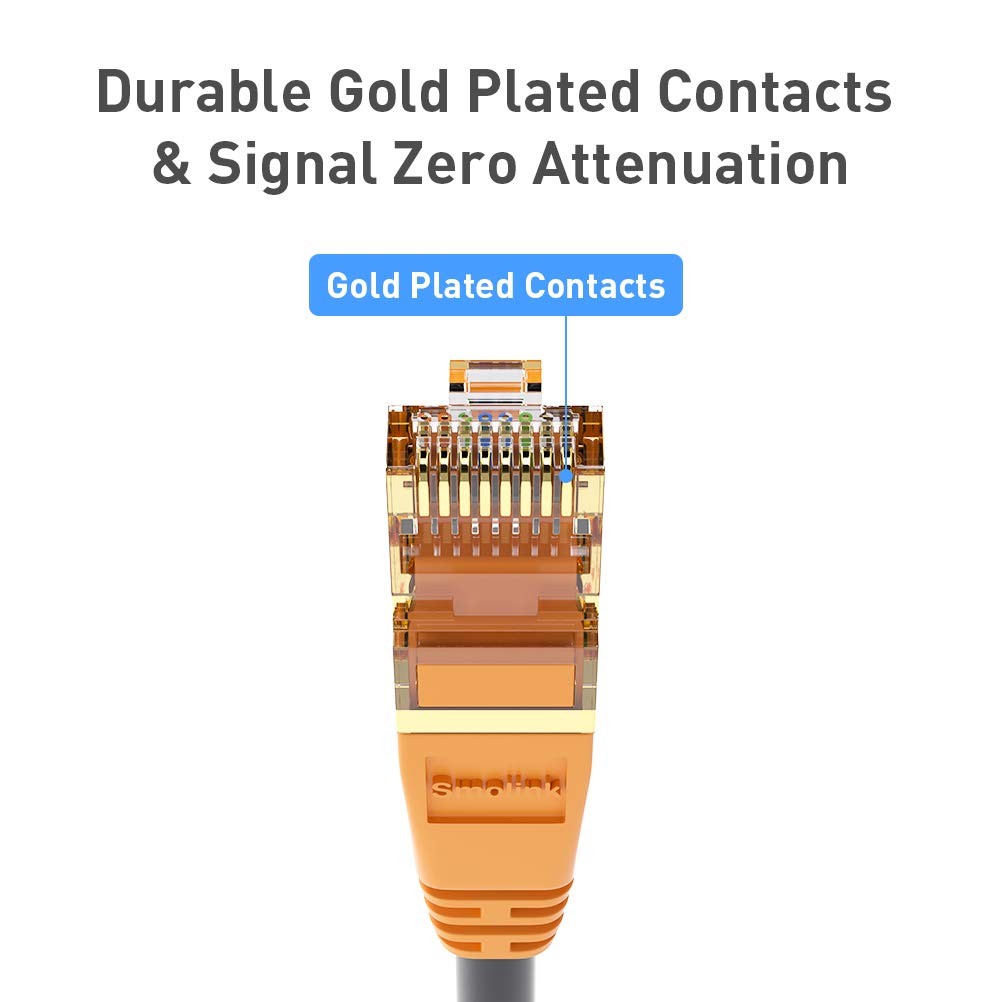 Ethernet Cable 10 Ft Cat 8 Ethernet Cable High Speed Ethernet Cable 40gbps With
