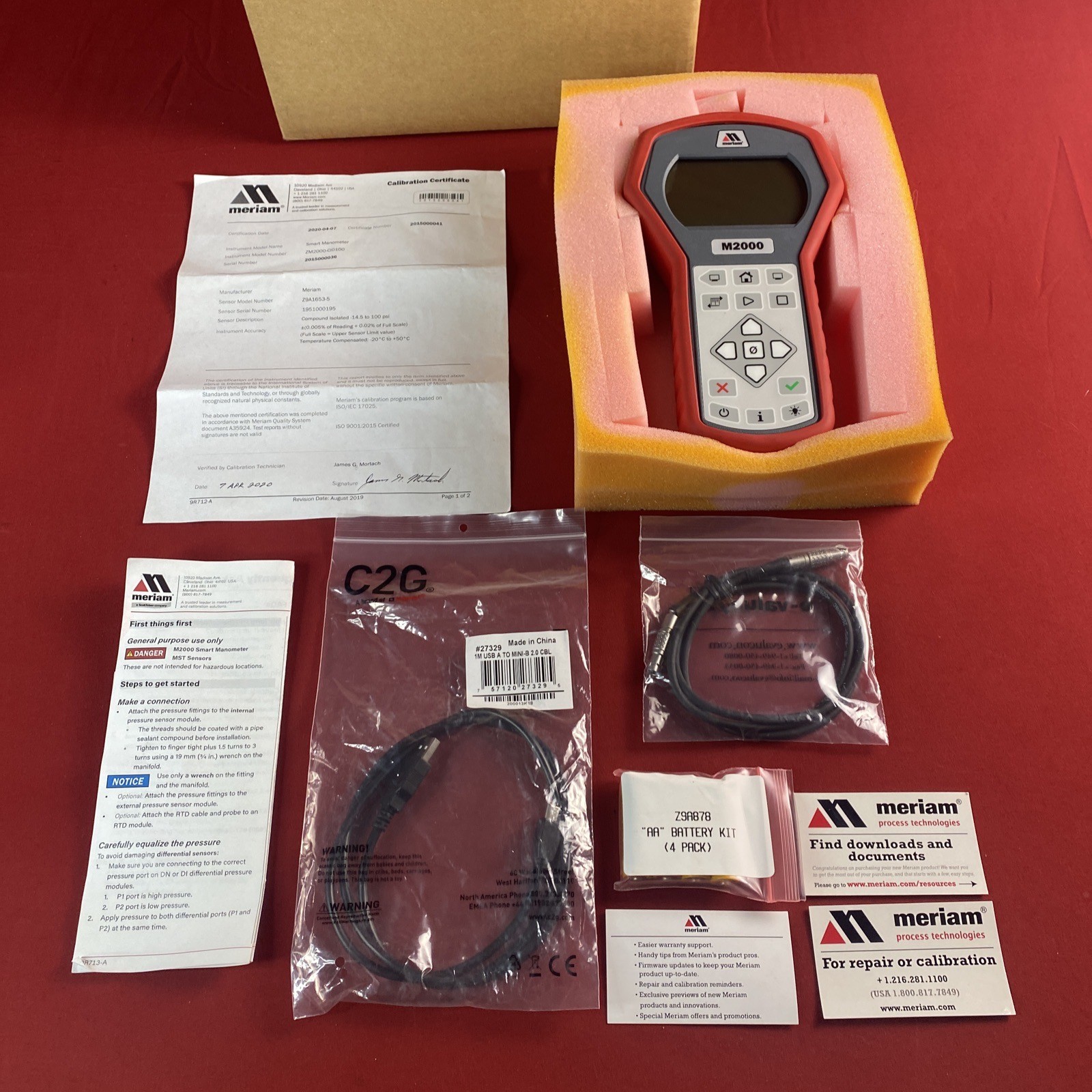 Meriam Smart Manometer (ZM2000-CI0100) M2000 Series Digital Calibrator Kit - NOB
