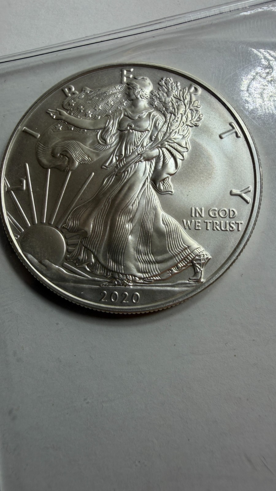 2020 $1 AMERICAN SILVER EAGLE GOVMINT COA